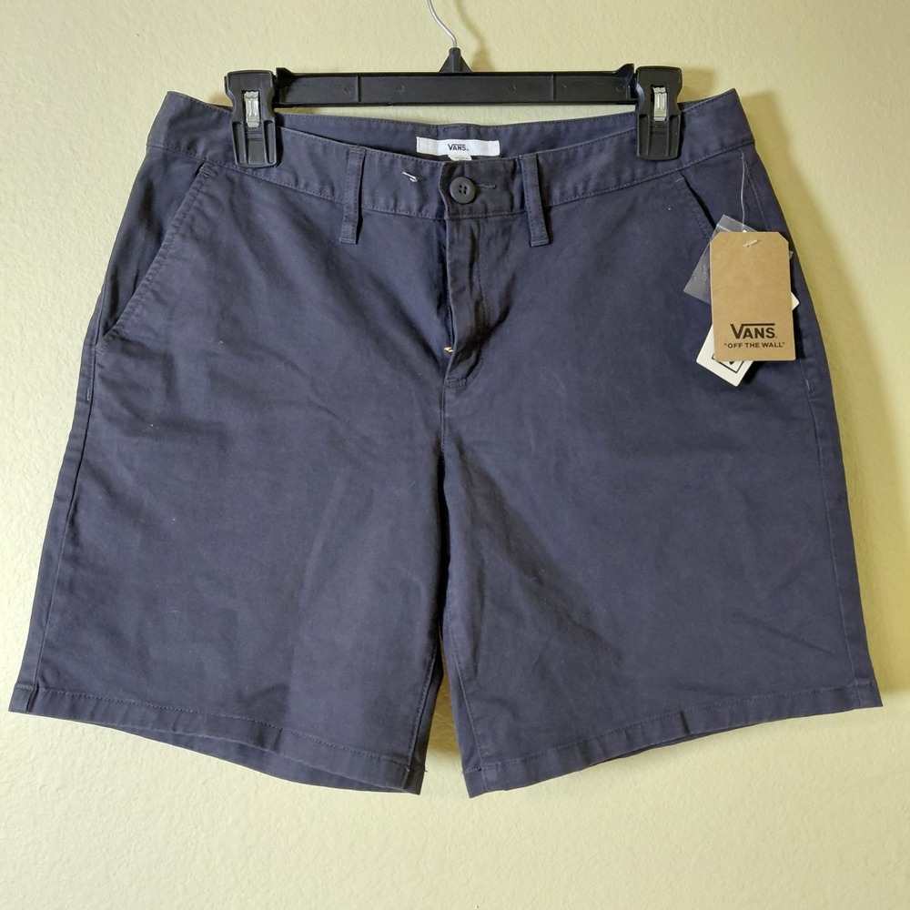 Vans Off the Wall Blue Chino Shorts Pockets‎ Skating Summer Back to School